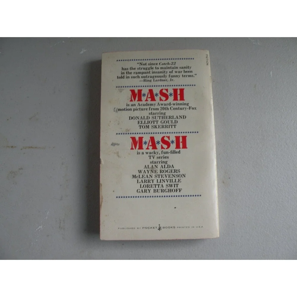 M*A*S*H Richard Hooker 1973 17th Printing Pocket Books Classic Fiction